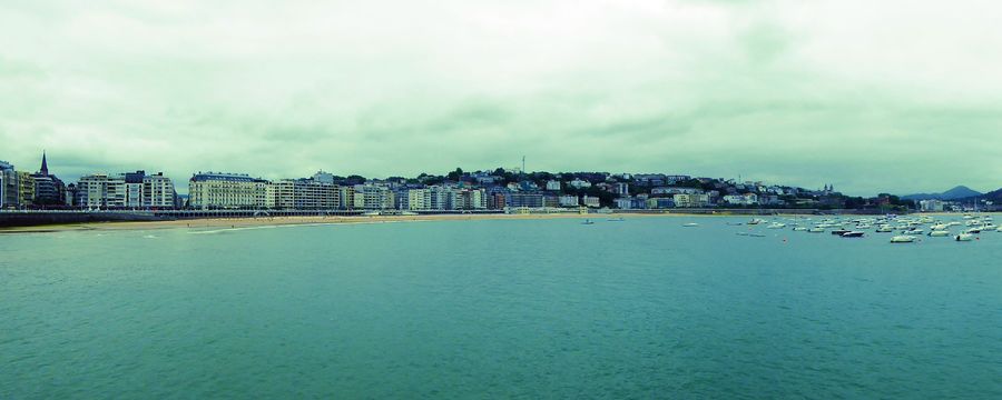 Muschelbucht Donostia in Spanien