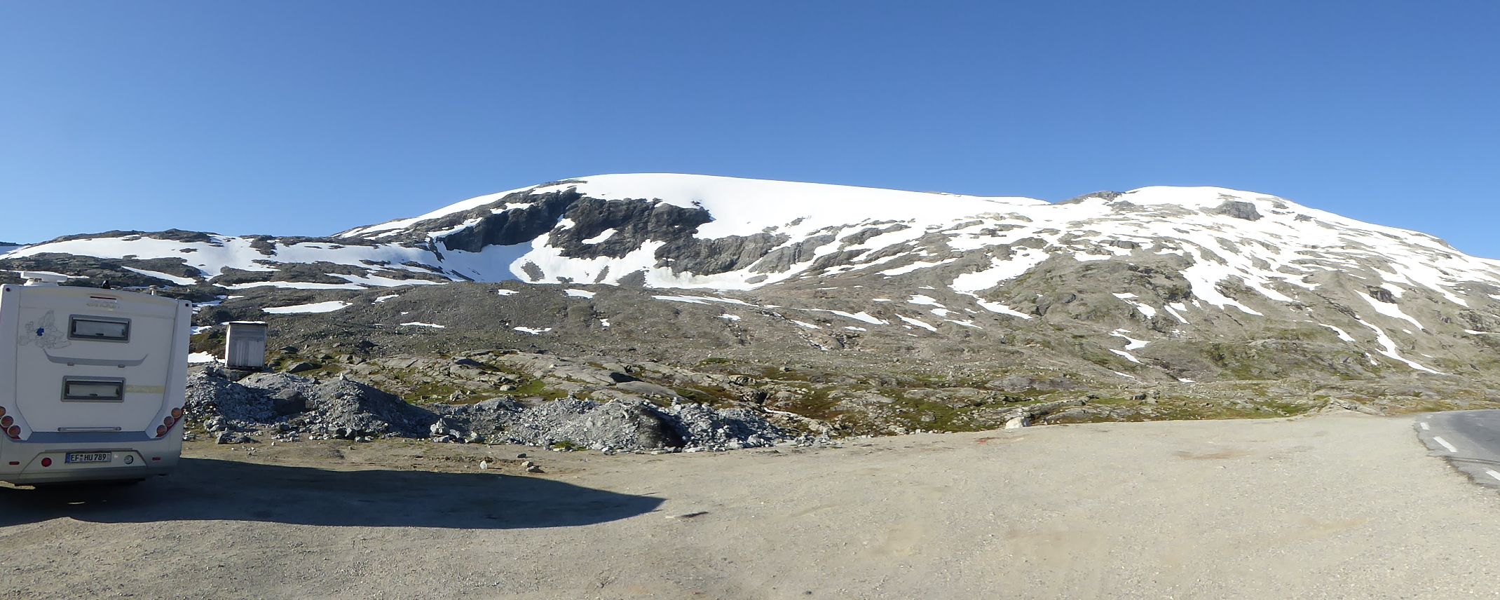 Stellplatz nahe Geiranger in Norwegen